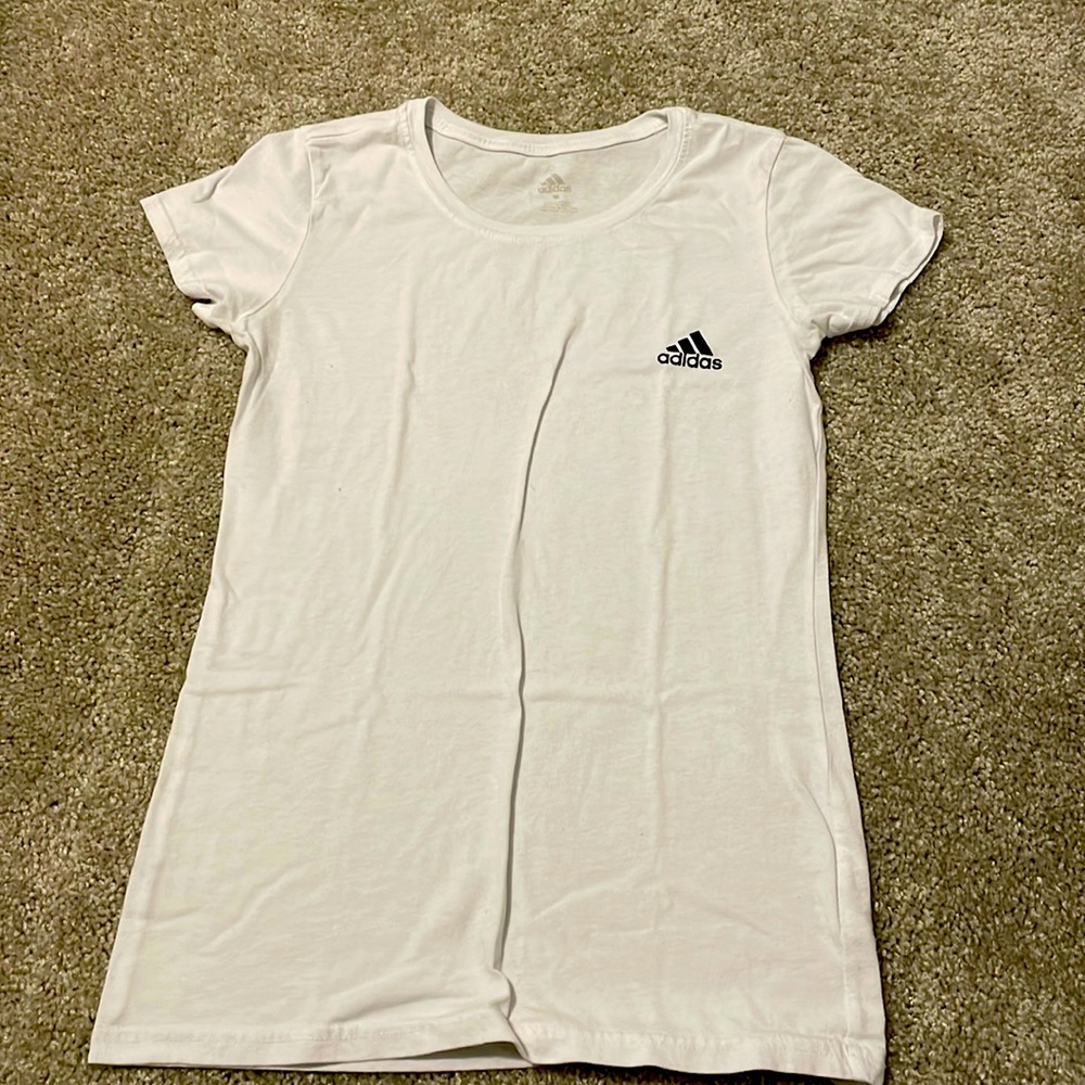 Women’s Adidas White Tee Shirt Size Medium